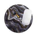 Vivid Agate Vein Slice Foiled V17// WaterProof Rubber Foam Backed Anti-Slip Mouse Pad for Home Work Office or Gaming Computer Desk