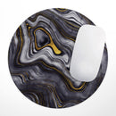 Vivid Agate Vein Slice Foiled V17// WaterProof Rubber Foam Backed Anti-Slip Mouse Pad for Home Work Office or Gaming Computer Desk