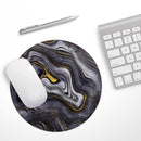 Vivid Agate Vein Slice Foiled V17// WaterProof Rubber Foam Backed Anti-Slip Mouse Pad for Home Work Office or Gaming Computer Desk