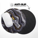 Vivid Agate Vein Slice Foiled V17// WaterProof Rubber Foam Backed Anti-Slip Mouse Pad for Home Work Office or Gaming Computer Desk