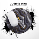 Vivid Agate Vein Slice Foiled V17// WaterProof Rubber Foam Backed Anti-Slip Mouse Pad for Home Work Office or Gaming Computer Desk