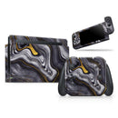 Vivid Agate Vein Slice Foiled V17 // Skin Decal Wrap Kit for Nintendo Switch Console & Dock, Joy-Cons, Pro Controller, Lite, 3DS XL, 2DS XL, DSi, or Wii - Vinyl Skin Wrap for Nintendo Switch 2, OLED, Lite, Pro Controller, Wii & Classic Handhelds