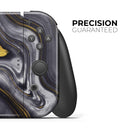 Vivid Agate Vein Slice Foiled V17 // Skin Decal Wrap Kit for Nintendo Switch Console & Dock, Joy-Cons, Pro Controller, Lite, 3DS XL, 2DS XL, DSi, or Wii - Vinyl Skin Wrap for Nintendo Switch 2, OLED, Lite, Pro Controller, Wii & Classic Handhelds