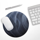 Vivid Agate Vein Slice Foiled V1// WaterProof Rubber Foam Backed Anti-Slip Mouse Pad for Home Work Office or Gaming Computer Desk