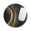 Vivid Agate Vein Slice Foiled V2// WaterProof Rubber Foam Backed Anti-Slip Mouse Pad for Home Work Office or Gaming Computer Desk