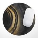 Vivid Agate Vein Slice Foiled V2// WaterProof Rubber Foam Backed Anti-Slip Mouse Pad for Home Work Office or Gaming Computer Desk
