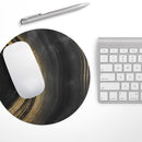 Vivid Agate Vein Slice Foiled V2// WaterProof Rubber Foam Backed Anti-Slip Mouse Pad for Home Work Office or Gaming Computer Desk