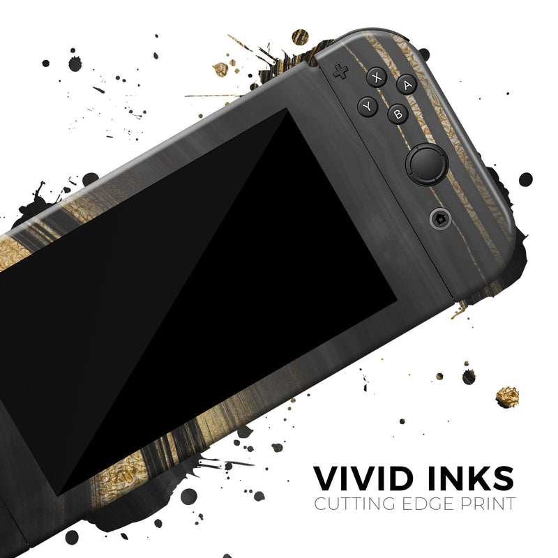 Vivid Agate Vein Slice Foiled V2 // Skin Decal Wrap Kit for Nintendo Switch Console & Dock, Joy-Cons, Pro Controller, Lite, 3DS XL, 2DS XL, DSi, or Wii