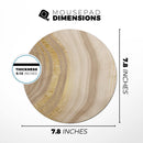 Vivid Agate Vein Slice Foiled V3// WaterProof Rubber Foam Backed Anti-Slip Mouse Pad for Home Work Office or Gaming Computer Desk