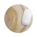 Vivid Agate Vein Slice Foiled V3// WaterProof Rubber Foam Backed Anti-Slip Mouse Pad for Home Work Office or Gaming Computer Desk