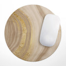 Vivid Agate Vein Slice Foiled V3// WaterProof Rubber Foam Backed Anti-Slip Mouse Pad for Home Work Office or Gaming Computer Desk