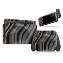 Vivid Agate Vein Slice Foiled V4 // Skin Decal Wrap Kit for Nintendo Switch Console & Dock, Joy-Cons, Pro Controller, Lite, 3DS XL, 2DS XL, DSi, or Wii - Vinyl Skin Wrap for Nintendo Switch 2, OLED, Lite, Pro Controller, Wii & Classic Handhelds