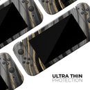 Vivid Agate Vein Slice Foiled V4 // Skin Decal Wrap Kit for Nintendo Switch Console & Dock, Joy-Cons, Pro Controller, Lite, 3DS XL, 2DS XL, DSi, or Wii - Vinyl Skin Wrap for Nintendo Switch 2, OLED, Lite, Pro Controller, Wii & Classic Handhelds