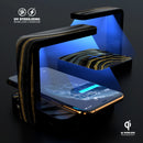 Vivid Agate Vein Slice Foiled V4 UV Germicidal Sanitizing Sterilizing Wireless Smart Phone Screen Cleaner + Charging Station