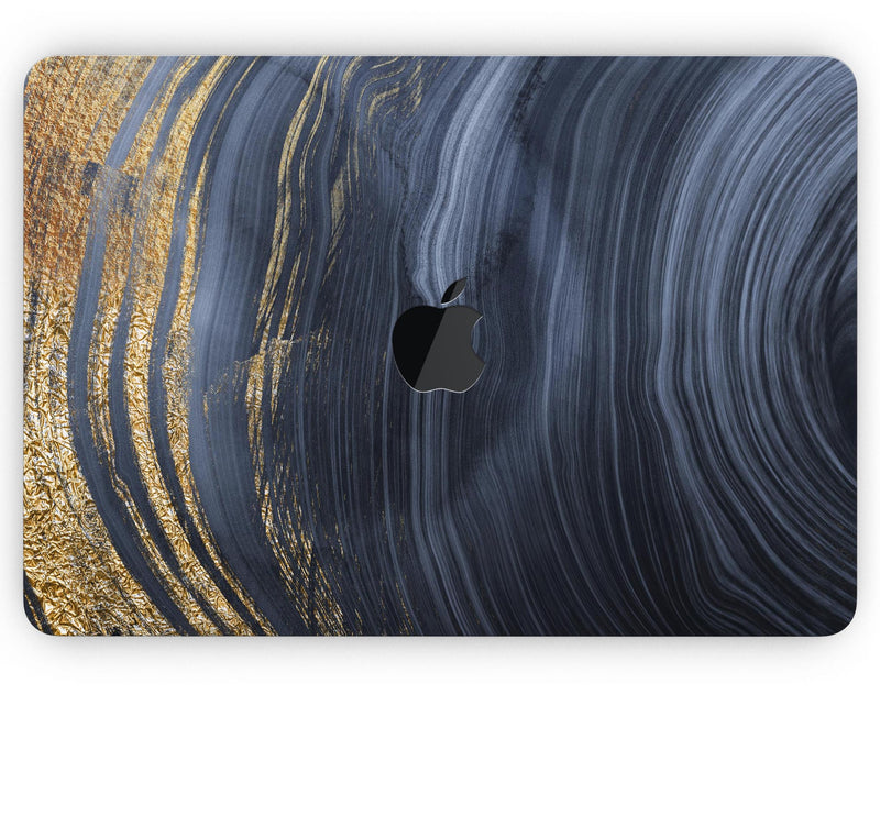 Vivid Agate Vein Slice Foiled V6 - Skin Decal Wrap Kit Compatible with the Apple MacBook Pro, Pro with Touch Bar or Air (11", 12", 13", 15" & 16" - All Versions Available)