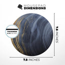 Vivid Agate Vein Slice Foiled V6// WaterProof Rubber Foam Backed Anti-Slip Mouse Pad for Home Work Office or Gaming Computer Desk