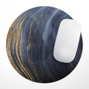 Vivid Agate Vein Slice Foiled V6// WaterProof Rubber Foam Backed Anti-Slip Mouse Pad for Home Work Office or Gaming Computer Desk