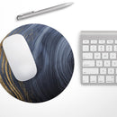 Vivid Agate Vein Slice Foiled V6// WaterProof Rubber Foam Backed Anti-Slip Mouse Pad for Home Work Office or Gaming Computer Desk