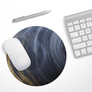 Vivid Agate Vein Slice Foiled V6// WaterProof Rubber Foam Backed Anti-Slip Mouse Pad for Home Work Office or Gaming Computer Desk