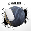Vivid Agate Vein Slice Foiled V6// WaterProof Rubber Foam Backed Anti-Slip Mouse Pad for Home Work Office or Gaming Computer Desk
