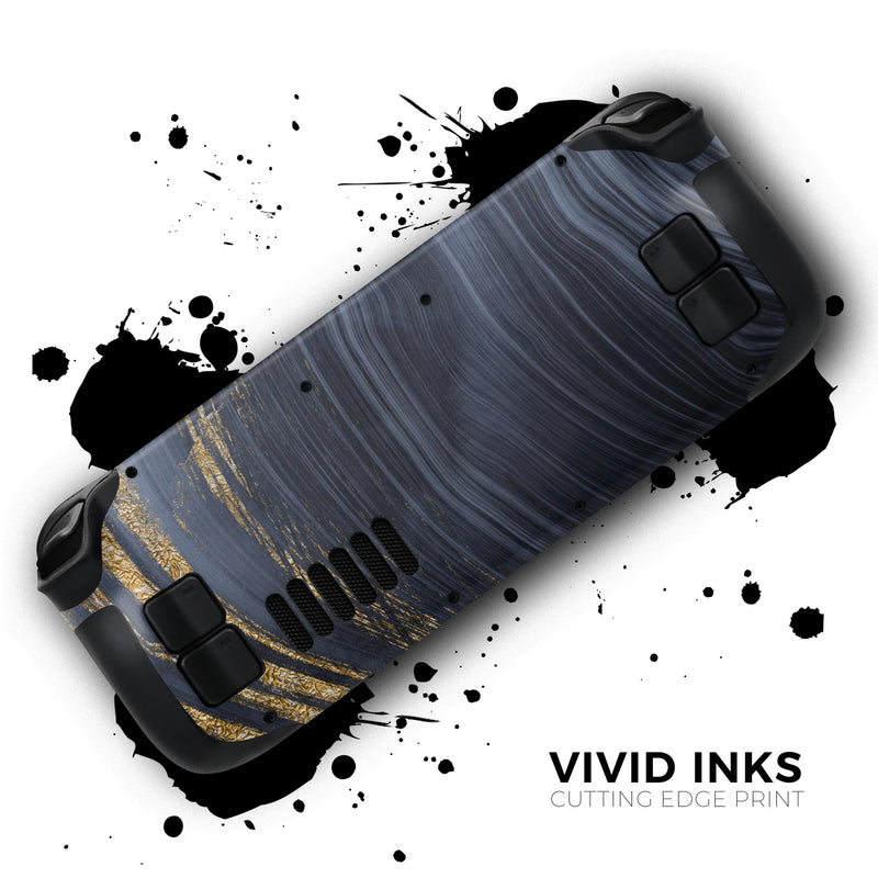 Vivid Agate Vein Slice Foiled V6 // Full Body Skin Decal Wrap Kit for the Steam Deck handheld gaming computer