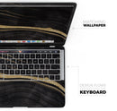 Vivid Agate Vein Slice Foiled V9 // Skin Decal Wrap Kit Compatible with the Apple MacBook Pro, Pro with Touch Bar or Air (11, 12, 13, 15 & 16" - All Versions Available)