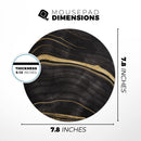 Vivid Agate Vein Slice Foiled V9// WaterProof Rubber Foam Backed Anti-Slip Mouse Pad for Home Work Office or Gaming Computer Desk