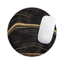Vivid Agate Vein Slice Foiled V9// WaterProof Rubber Foam Backed Anti-Slip Mouse Pad for Home Work Office or Gaming Computer Desk