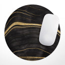 Vivid Agate Vein Slice Foiled V9// WaterProof Rubber Foam Backed Anti-Slip Mouse Pad for Home Work Office or Gaming Computer Desk