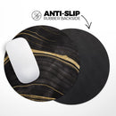 Vivid Agate Vein Slice Foiled V9// WaterProof Rubber Foam Backed Anti-Slip Mouse Pad for Home Work Office or Gaming Computer Desk