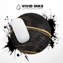Vivid Agate Vein Slice Foiled V9// WaterProof Rubber Foam Backed Anti-Slip Mouse Pad for Home Work Office or Gaming Computer Desk