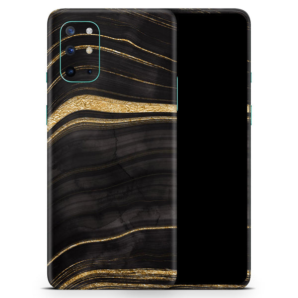 Vivid Agate Vein Slice Foiled V9 - Full Body Skin Decal Wrap Kit for OnePlus Phones