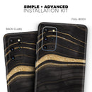 Vivid Agate Vein Slice Foiled V9 - Full Body Skin Decal Wrap Kit for Samsung Galaxy Phones