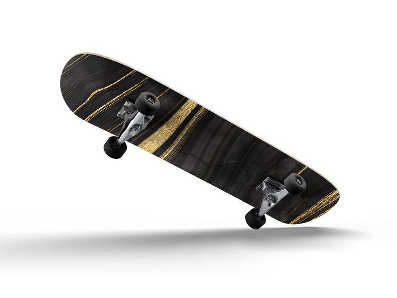 Vivid Agate Vein Slice Foiled V9 - Full Body Skin Decal Wrap Kit for Skateboard Decks