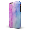 Vivid Blue Absorbed Watercolor Texture iPhone 6/6s or 6/6s Plus 2-Piece Hybrid INK-Fuzed Case