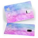 Vivid Blue Absorbed Watercolor Texture - Premium Protective Decal Skin-Kit for the Apple Credit Card