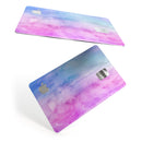 Vivid Blue Absorbed Watercolor Texture - Premium Protective Decal Skin-Kit for the Apple Credit Card