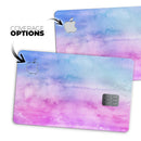 Vivid Blue Absorbed Watercolor Texture - Premium Protective Decal Skin-Kit for the Apple Credit Card