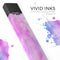 Vivid Blue Absorbed Watercolor Texture - Premium Decal Protective Skin-Wrap Sticker compatible with the Juul Labs vaping device