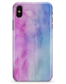 Vivid Blue Absorbed Watercolor Texture - iPhone X Clipit Case