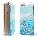 Vivid Blue Abstract Washed iPhone 6/6s or 6/6s Plus 2-Piece Hybrid INK-Fuzed Case