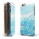 Vivid Blue Abstract Washed iPhone 6/6s or 6/6s Plus 2-Piece Hybrid INK-Fuzed Case
