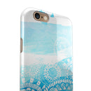 Vivid Blue Abstract Washed iPhone 6/6s or 6/6s Plus 2-Piece Hybrid INK-Fuzed Case