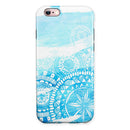 Vivid Blue Abstract Washed iPhone 6/6s or 6/6s Plus 2-Piece Hybrid INK-Fuzed Case