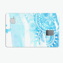 Vivid Blue Abstract Washed - Premium Protective Decal Skin-Kit for the Apple Credit Card