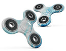 Vivid Blue Abstract Washed Full-Body Fidget Spinner Skin-Kit