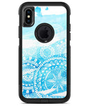 Vivid Blue Abstract Washed - iPhone X OtterBox Case & Skin Kits