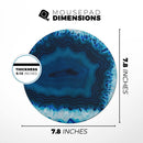 Vivid Blue Agate Crystal// WaterProof Rubber Foam Backed Anti-Slip Mouse Pad for Home Work Office or Gaming Computer Desk