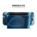 Vivid Blue Agate Crystal // Skin Decal Wrap Kit for Nintendo Switch Console & Dock, Joy-Cons, Pro Controller, Lite, 3DS XL, 2DS XL, DSi, or Wii - Vinyl Skin Wrap for Nintendo Switch 2, OLED, Lite, Pro Controller, Wii & Classic Handhelds