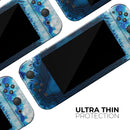 Vivid Blue Agate Crystal // Skin Decal Wrap Kit for Nintendo Switch Console & Dock, Joy-Cons, Pro Controller, Lite, 3DS XL, 2DS XL, DSi, or Wii - Vinyl Skin Wrap for Nintendo Switch 2, OLED, Lite, Pro Controller, Wii & Classic Handhelds